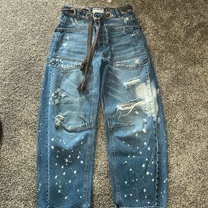 We the free barrel distressed jeans